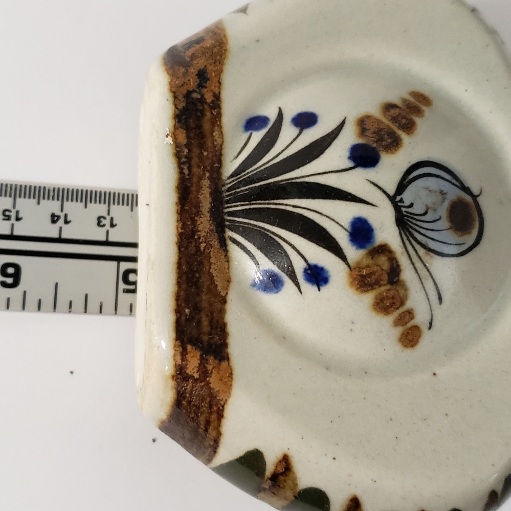 Tonala Mexico Pottery Vase Butterfly Flowers - Picture 11 of 13